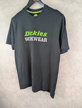 Dickies T-Shirt Mens Large L Black Workwear Short Sleeve
